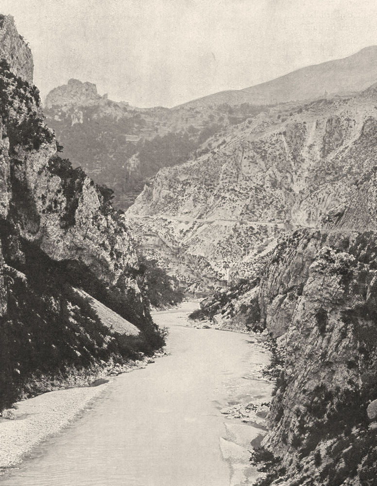 ALPES-DE-HAUTE-PROVENCE. Le gorges du Verdon, sous Rougon 1902 old print